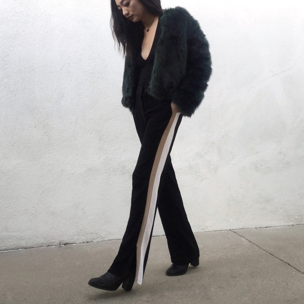 Zara Black Trousers With Side Band